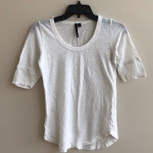 Joe’s 100% white linen shirt - mid sleeve
